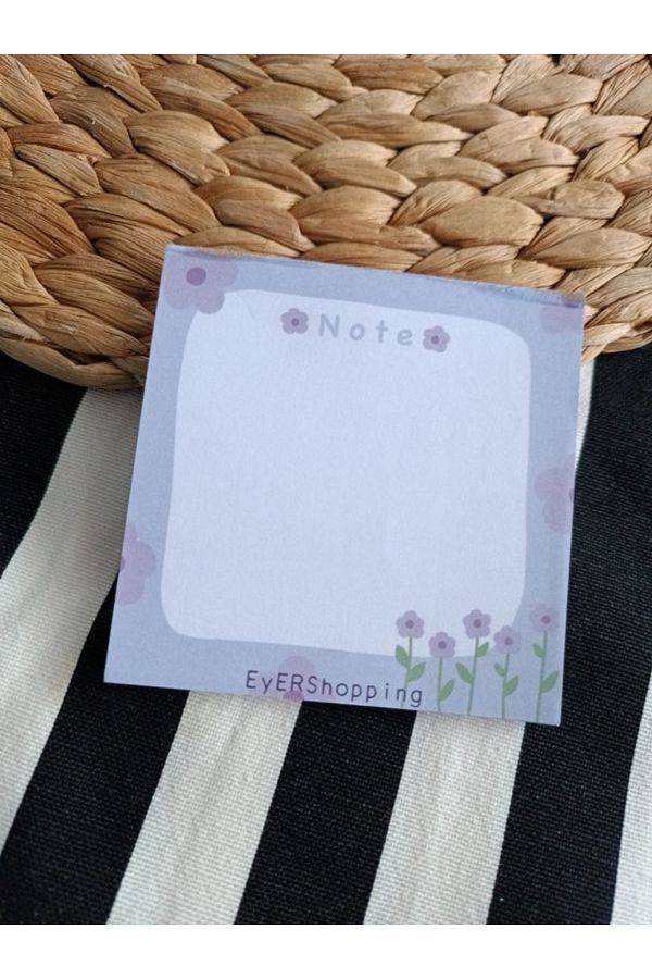 EyER Shoping-Various Figures Patterned Memopad Notepad Memo Pad Check Pluck Notebook Purple 1