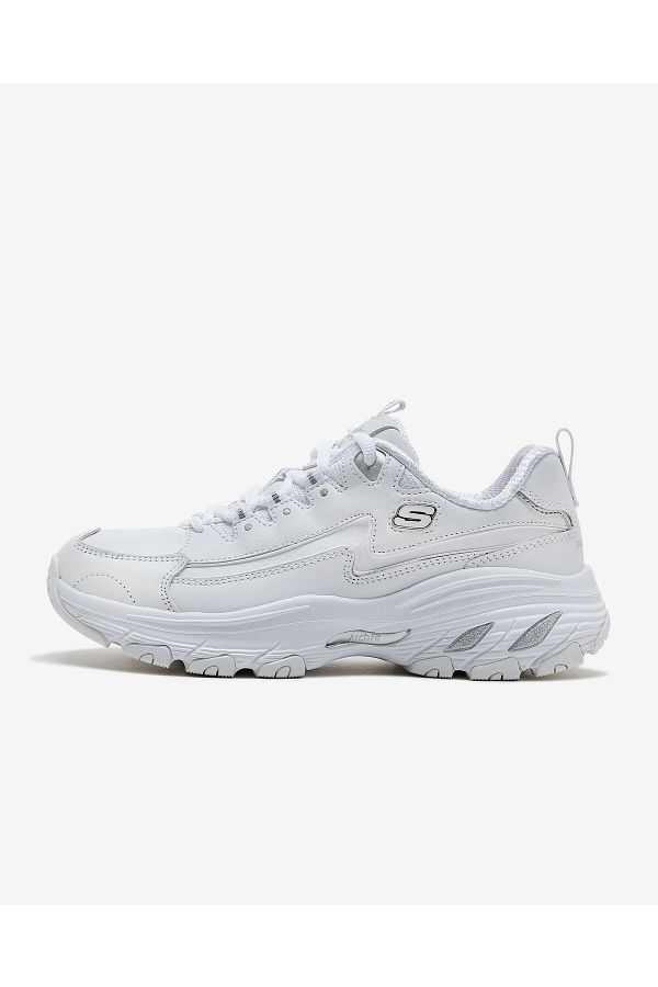 Plain white skechers hot sale