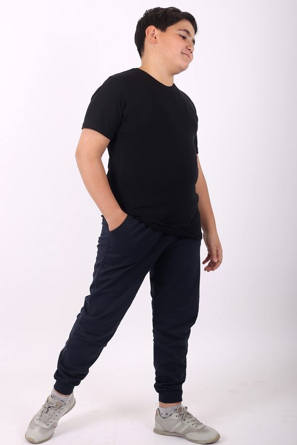 Çiggo Kids-Unisex 1 απλό φούτερ Jogger και 1 απλό βαμβακερό μπλουζάκι Basic 1
