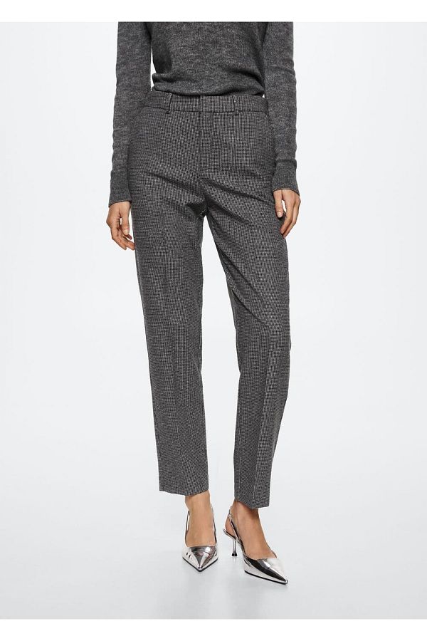 MANGO Woman-Slim Fit vlnené nohavice 1
