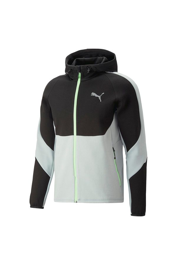 Puma Evostripe Full zip Hoodie Dk Black Men s Sweatshirt Trendyol