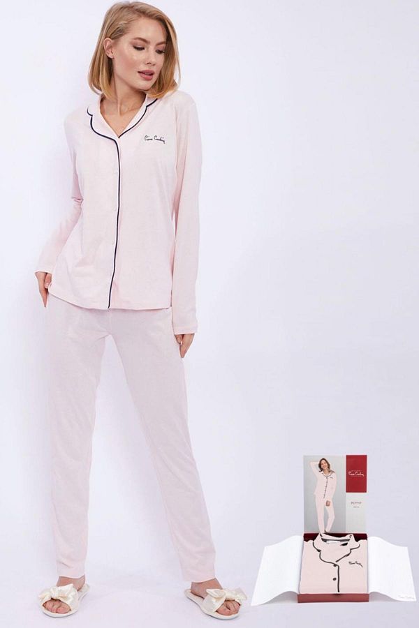 Pierre Cardin Women s 50 Cotton 50 Modal Boxed Pajamas Set Suitable for Dowry Pajamas Trendyol