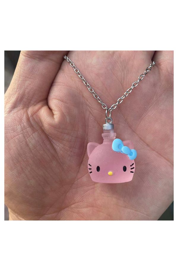 Köstebek-Harajuku Fashion Japanese Kawaii Hello Kitty Translucent Necklace 1