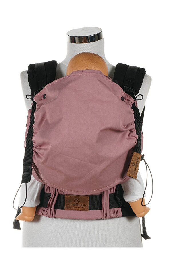 Baby Boroosh New Age Ergonomik Bebek Kangurusu / Bebekle Büyüyen %100 Pamuklu 0-4 Yaş Gül Kurusu