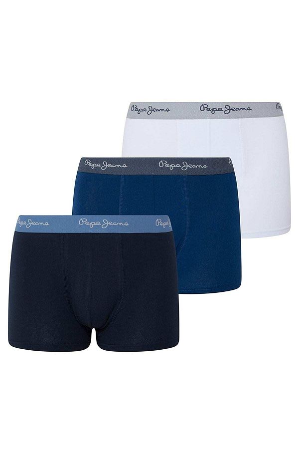 Pepe Jeans-ZARED Herren Boxershorts – 3er-Pack, Baumwoll-Stretch, Logobund 1