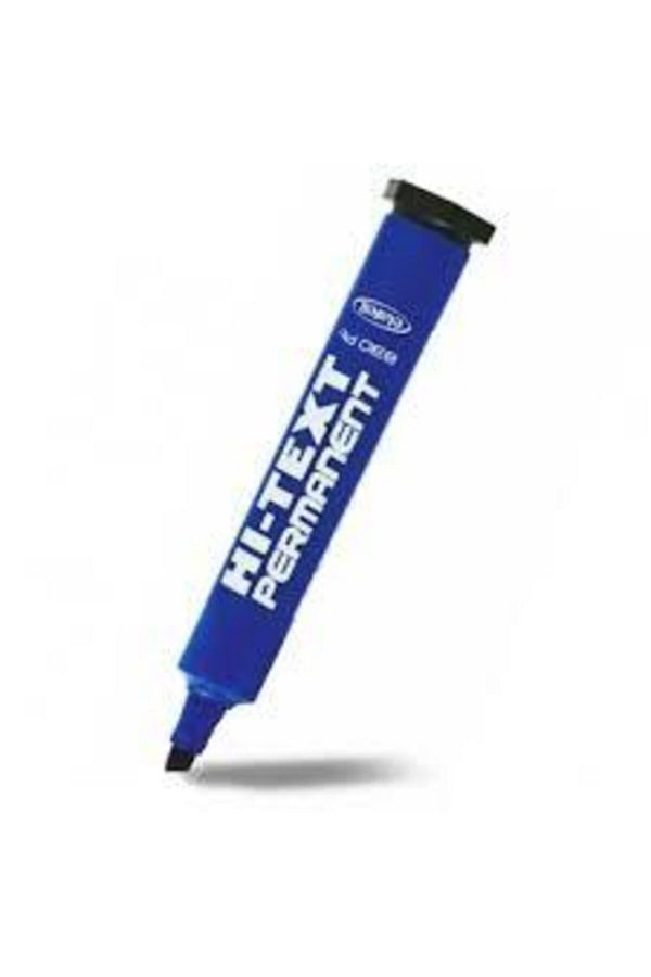 Hi-Text-Permanent Pen Hıtex Chisel Tip Blue 12pcs 1