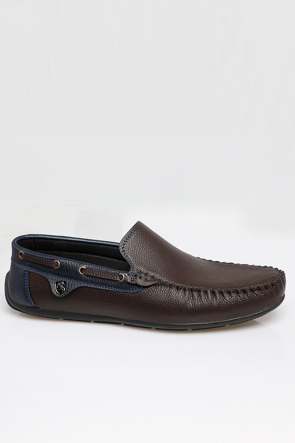 zincirport-Ανδρικά παπούτσια Rog Loafer σε καφέ Navy Blue 1