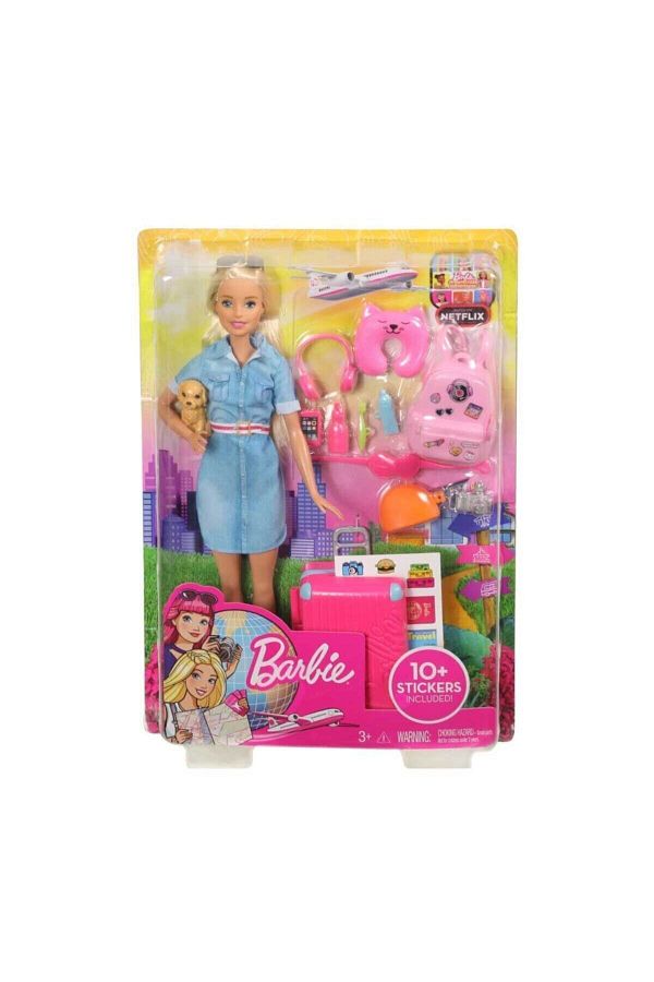 Barbie Travel Baby And Accessories Puppy Suitcase And More Than 10 Accessories Fwv25 Trendyol