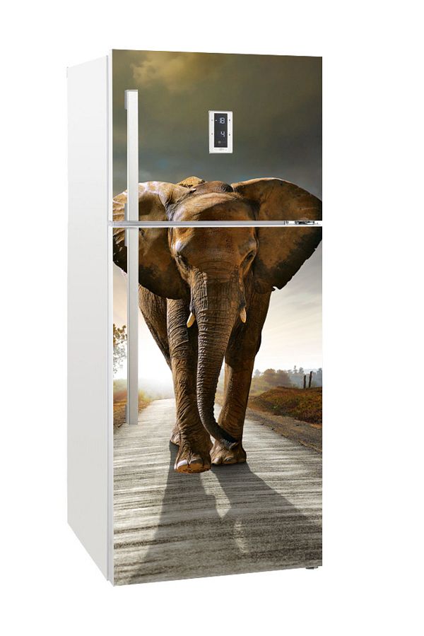 Tilki Dünyası-Refrigerator Door Covering Sticker 0011 1