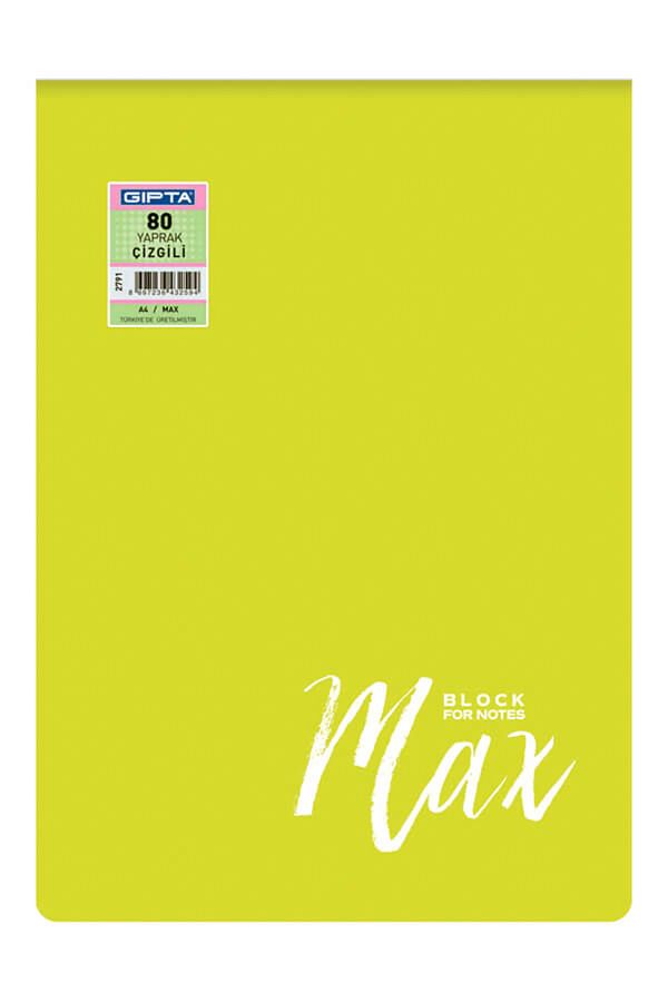 Gıpta-80 Sheets A5 Max Block Wire Stitched Plastic Cover Lined Memo Pad 2792 1