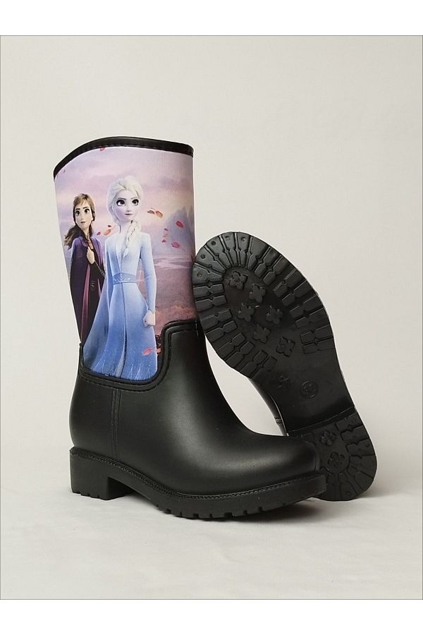 Sea Blue Elsa Frozen Printed Waterproof Girl s Rain Boots Trendyol