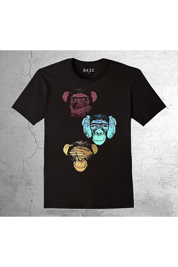 baskwear Three Monkeys I Have Not Seen I Have Not Heard I Don t Know T Shirt Children s T shirt Trendyol