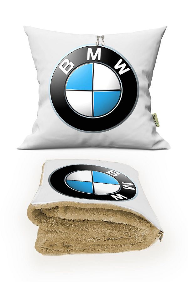 CeyCan Home-Bmw Patterned Optional 2-in-1 Pillow Blanket 110x170cm Compatible 1