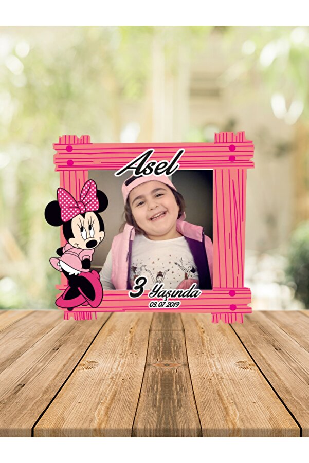Melek Atölye - Bebek Çocuk Doğum Günü Resimli Ahşap Magnet Minnie Mouse 12 Li Atolye_melek_