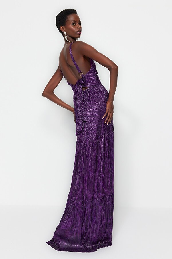 Abendkleid lila glitzer clearance