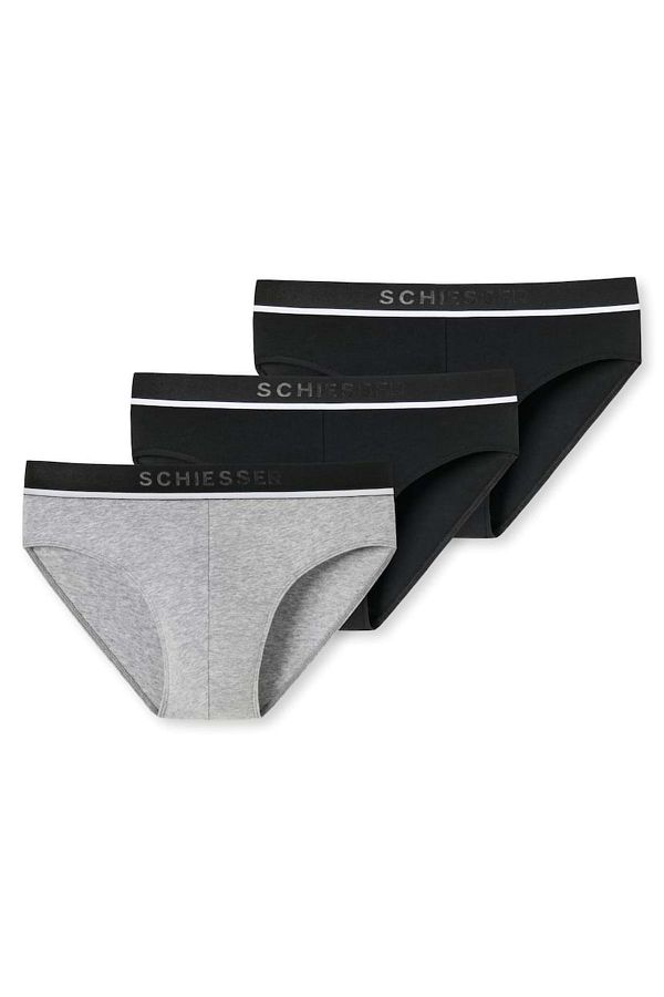 Schiesser-Packung mit 3 Herren-Slips – Rio, Serie „95/5“, Logo, S-XXL 1