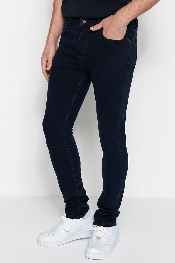 Trendyol Collection-Premium Dark Navy Skinny Fit Jeans – Stretch-Stoff TMNSS23JE00039 1