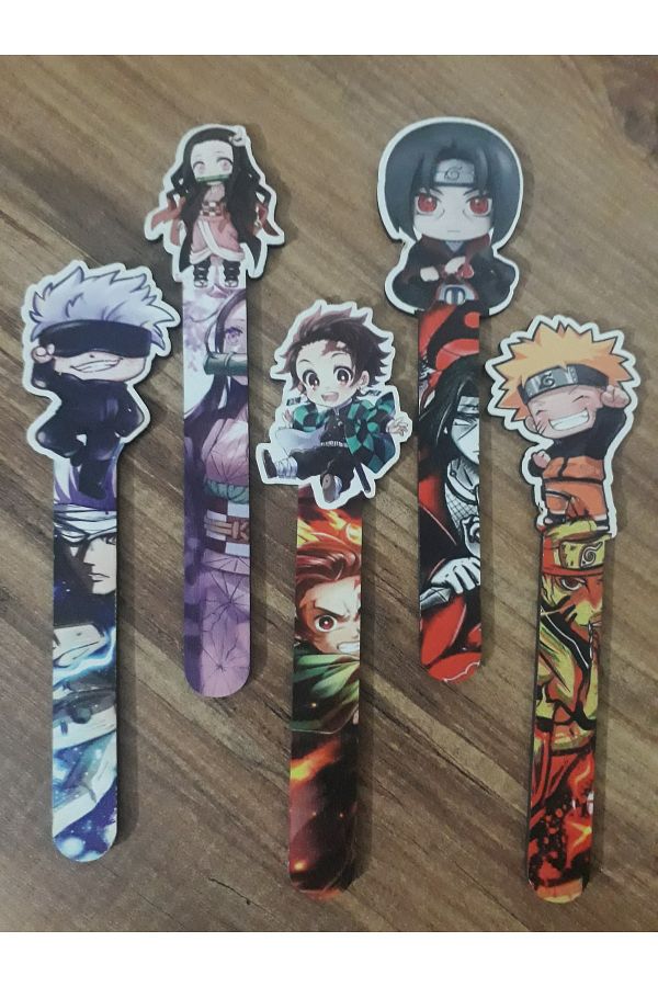 Organica Tasarım-Demon Slayer Wooden Bookmark Set 1