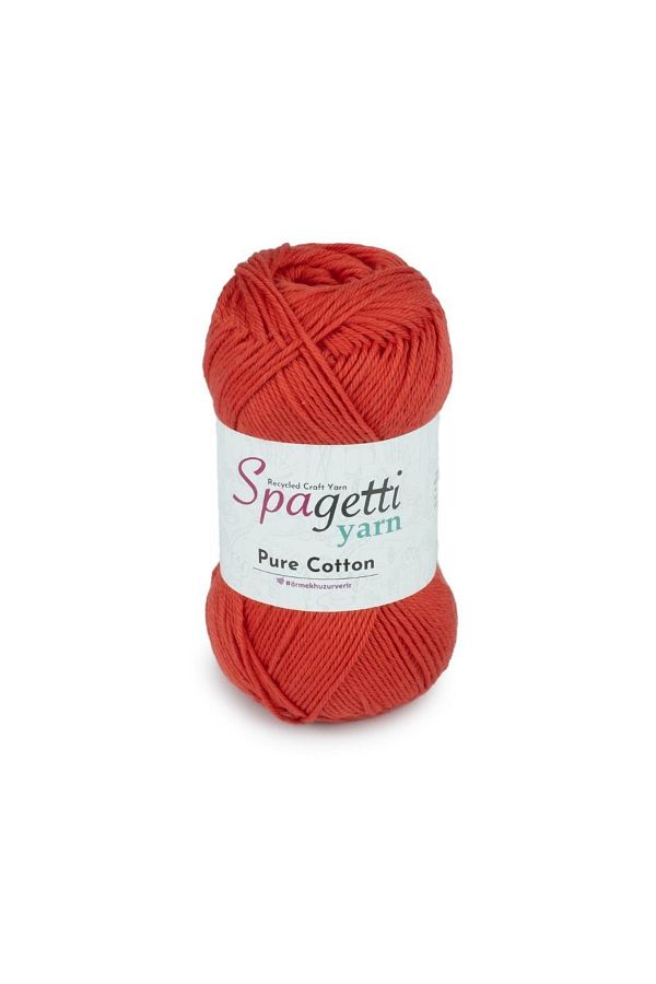 Spagettiyarn-Pure Cotton Dark Coral Hand Knitting Thread 1