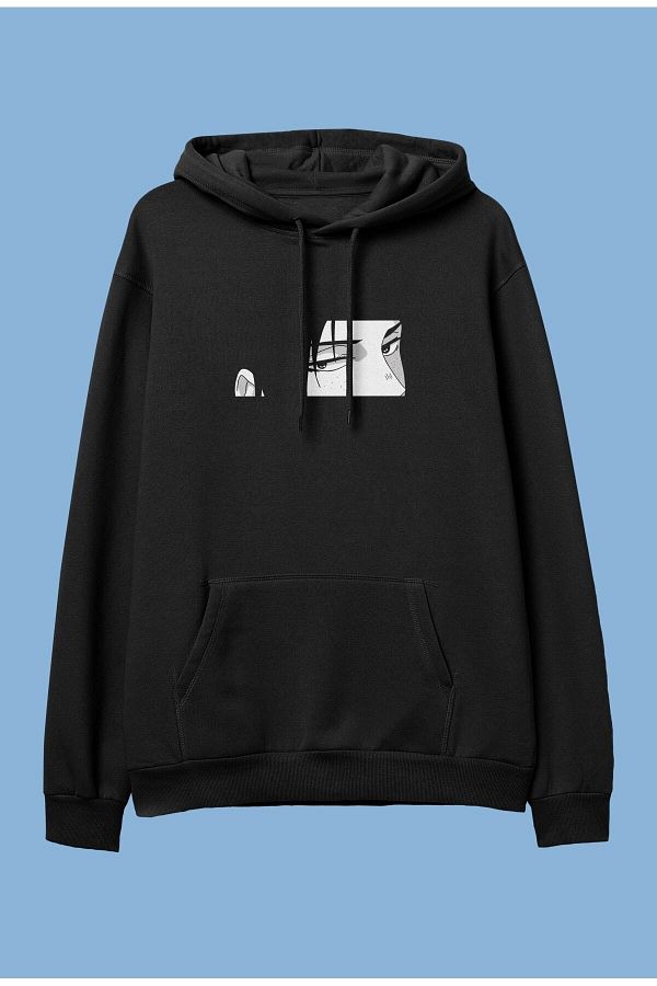 Resiliente Oversize Attack On Titan Levi Ackerman Anime Character Printed Hooded Sweatshirt Hoodie Trendyol