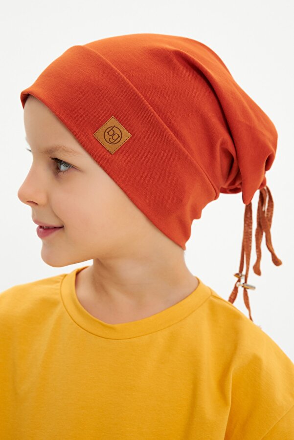 Babygiz Erkek Kız Bebek Çocuk Genç Ip Detaylı 4 Mevsim Şapka Bere %100 Pamuklu Penye