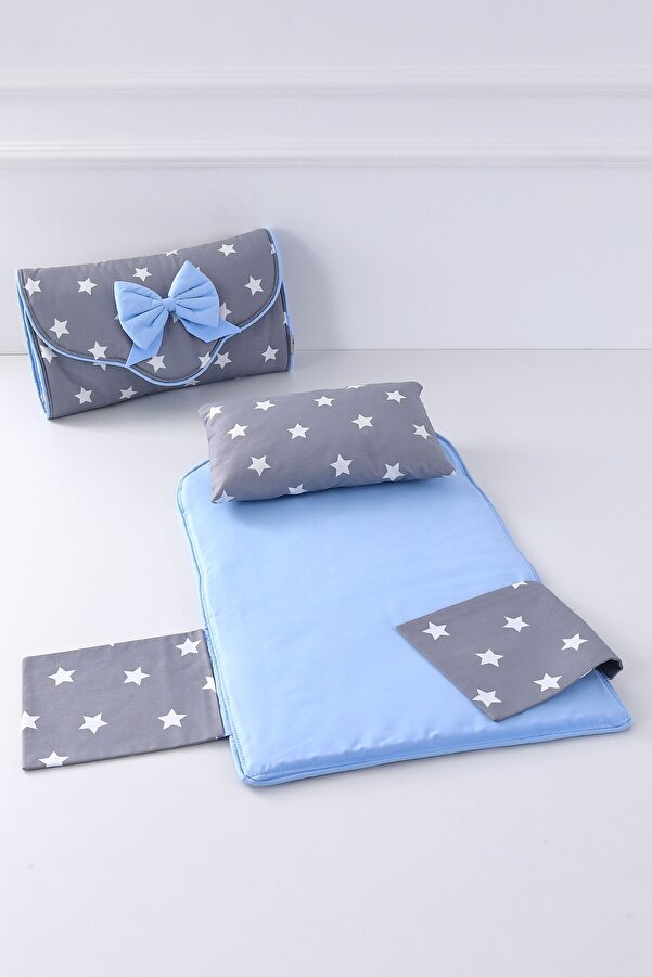 Umaybebek Alt Açma Minderi - Çantalı - Koyu/gri Mavi