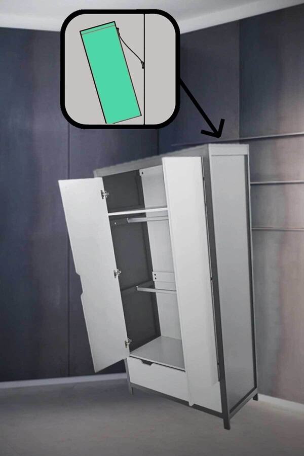 RevuBaby Bebek Çocuk Ve Deprem Koruyucu Mobilya Sabitleme Kemeri Metal Vidalı (2 Adet)