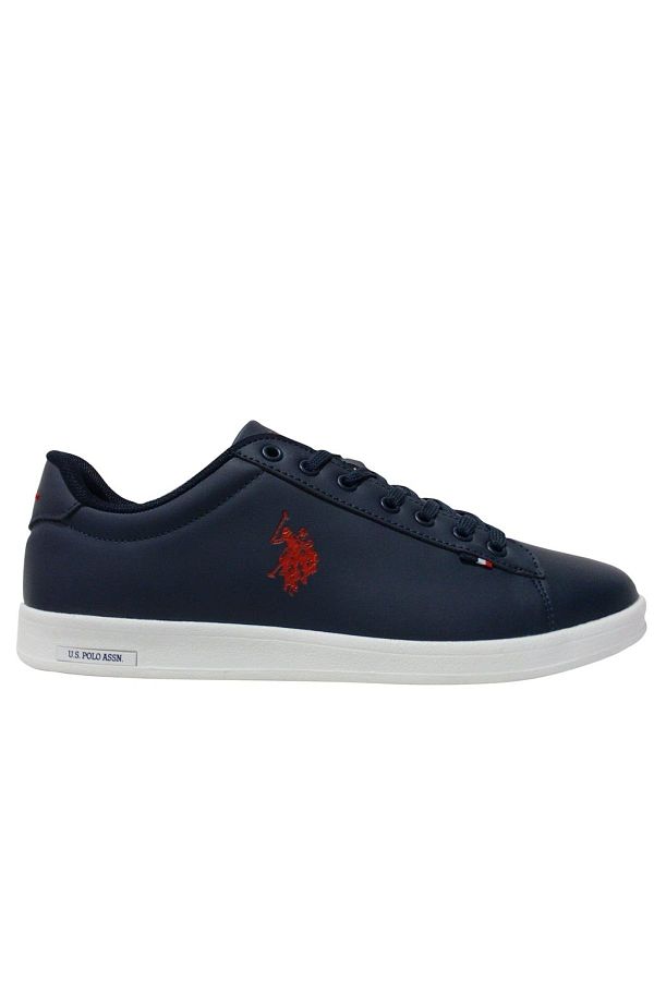 U.S. Polo Assn. Navy Blue White Lace Up Sneakers Sports Shoes Trendyol
