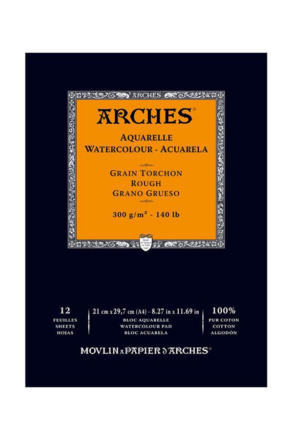 Arches-Watercolor Block Notebook - Thick Texture - 300Gr. A4- 12 Ed. 151102 1