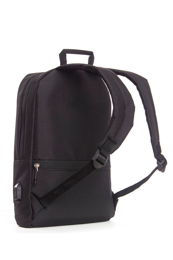 Adax Slim Notebook Laptop Backpack with USB Charging Port Black Trendyol