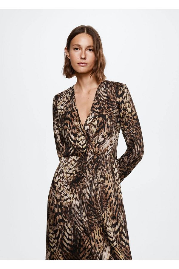 Flowy leopard print dress new arrivals