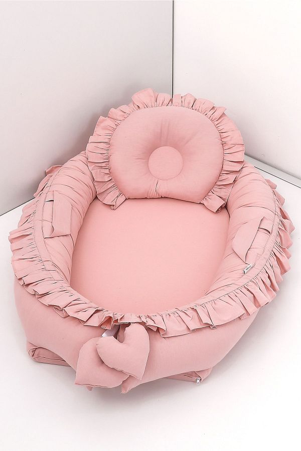 Umaybebek-Babynest، سرير نوم للأطفال 0-2 سنة - 100% قطن - مسحوق مكشكش 1