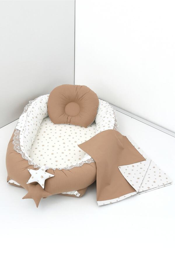 Umaybebek 3 Parça - Babynest, Bebek Uyku Yatağı, Baş Yastık, Bebek Pikesi 0-2 Yaş - %100 Pamuk Kumaş