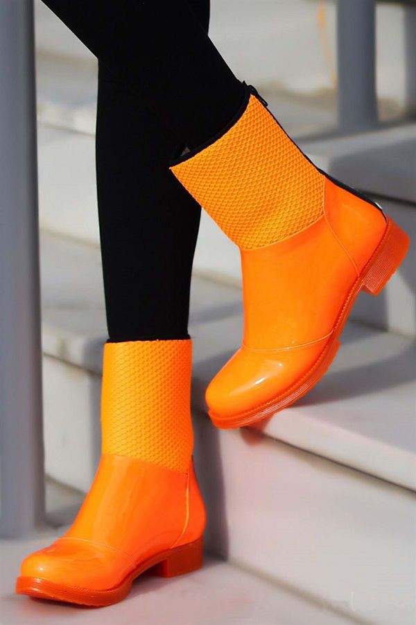 Neon orange sock boots hot sale