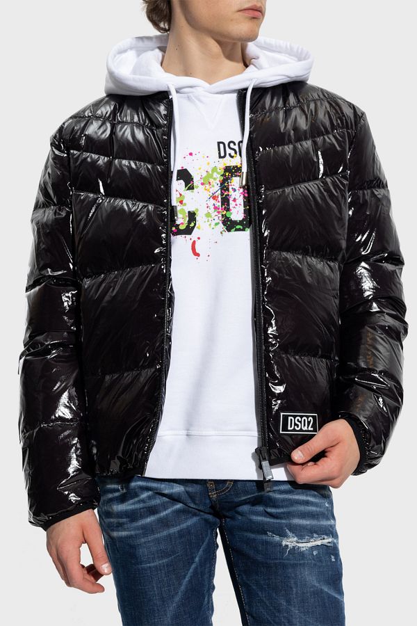 DSquared2 Loose Fit Feather Filled College Collar Puffer Coat