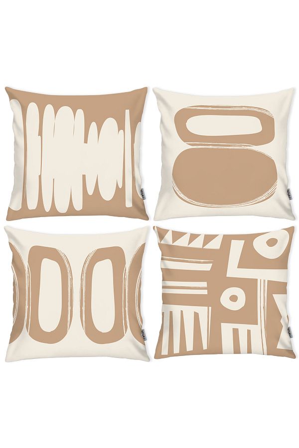 RİTMOHOME-Scandinavian Ethnic Cozy 4-Piece Throw Pillow Cover 1