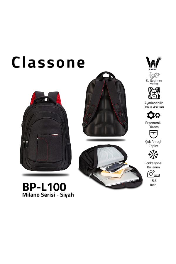 Classone-حقيبة ظهر للكمبيوتر المحمول والكمبيوتر المحمول مقاس 15.6 بوصة من سلسلة ميلانو "WTXpro 1