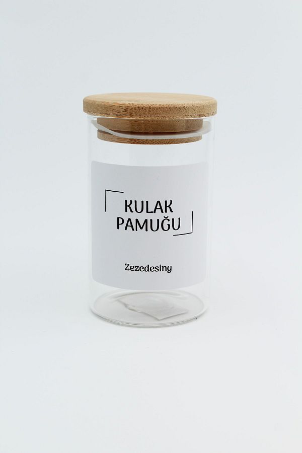 zezedesing-Καπάκι Bamboo Glass Ear Βαμβακερό Βάζο Κουτί 250ml 1