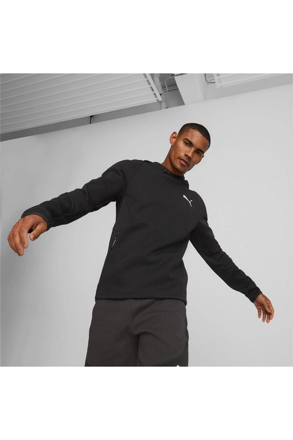Puma evostripe hoodie black hotsell