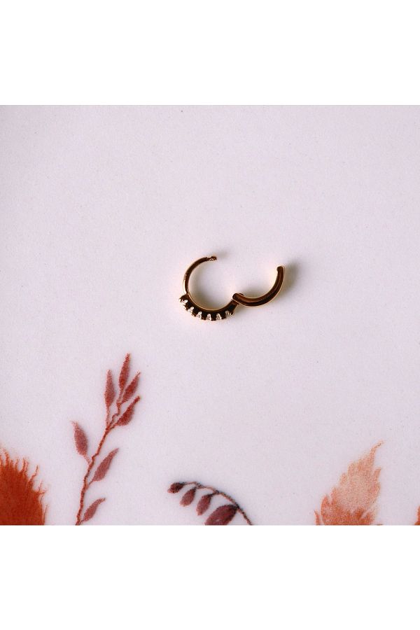 Heppii Jewelled Ring Piercing Tragus Helix Daith Anti Tragus Cartilage Trendyol