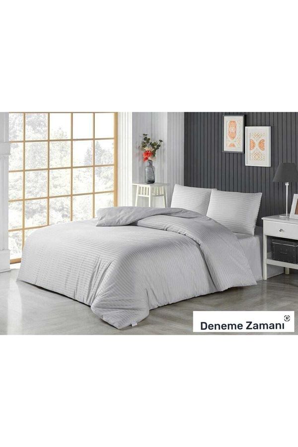 Deneme Zamanı-Satin Duvet Cover Set with Dowry Box, Sheet Without Elastic, 2 Pillow Cases 1