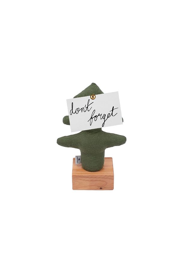 KAYIGO-Lavender Filled Pine Note Holder / Green-wood 1