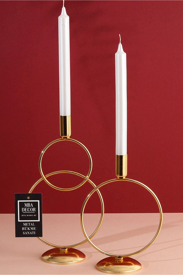 Gold hot sale candlestick holders