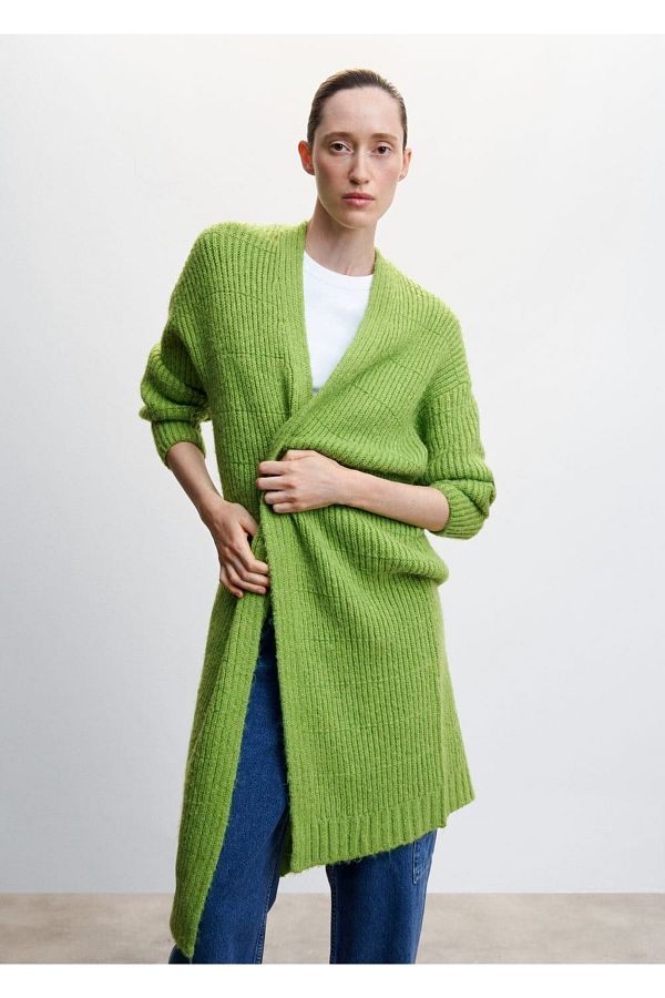 Mango ribbed cardigan online