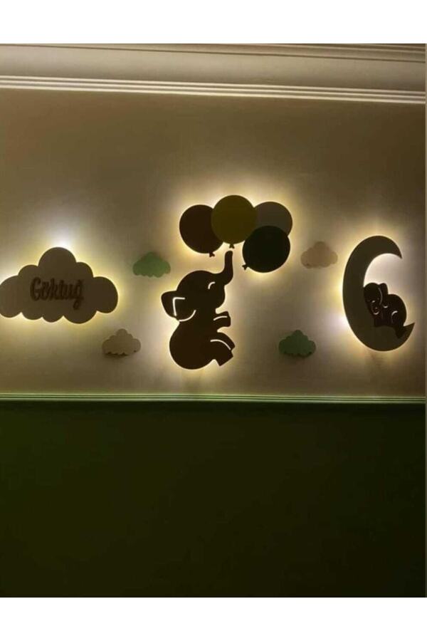 ARSERGROUP Ahşap Dekoratif Aydınlatma Gece Lambası Bebek Hediyelik