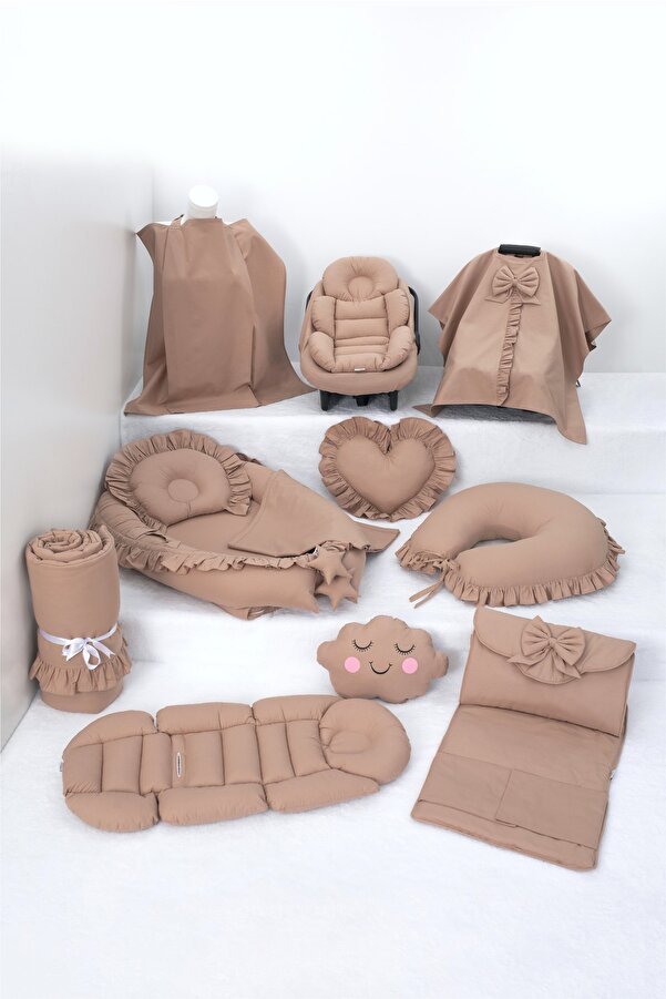 Umaybebek Babynest Puset Örtüsü Alt Açma Emzirme Yastığı Bel Destekli Ana Kucağı Bebek Arabası Minderi-panço