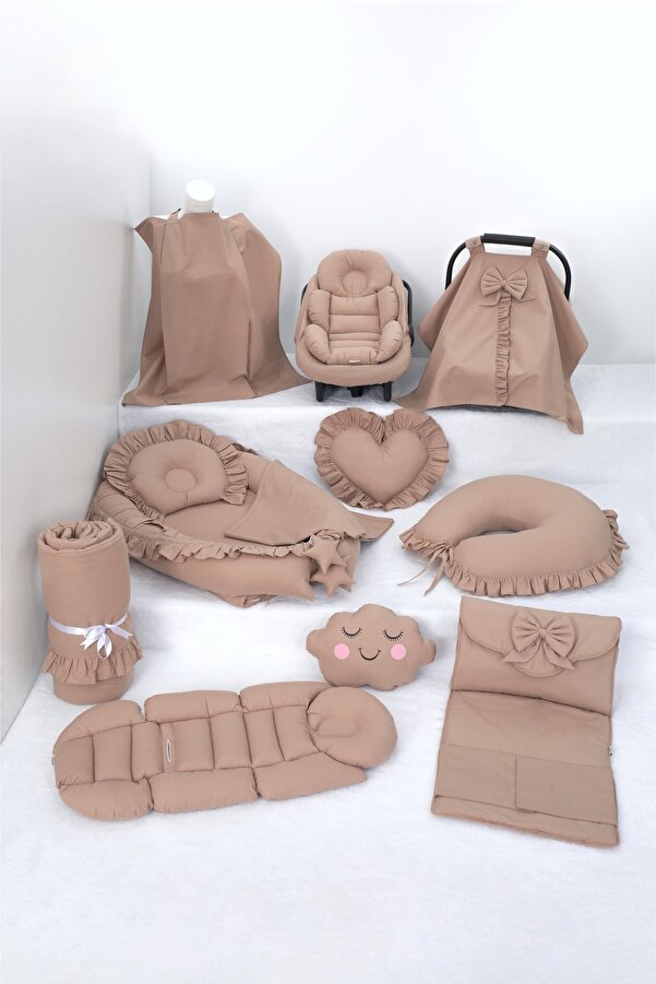 Umaybebek Babynest Puset Örtüsü Alt Açma Emzirme Yastığı Bel Destekli Ana Kucağı Bebek Arabası Minderi-tutmalı