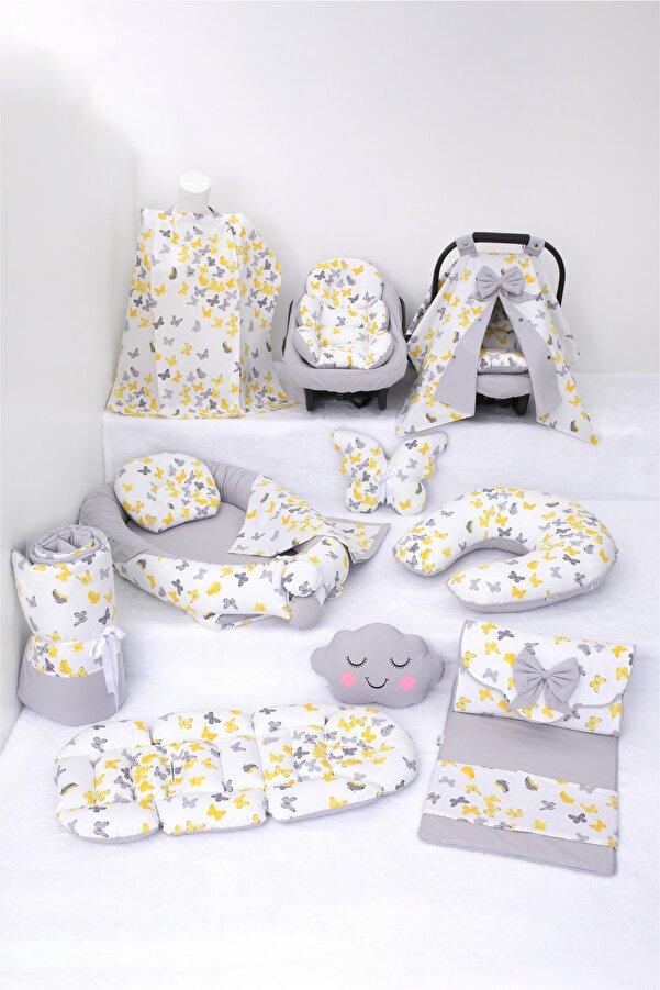 Umaybebek Babynest Puset Örtüsü Alt Açma Emzirme Yastığı Bel Destekli Ana Kucağı Bebek Arabası Minderi-tutmalı