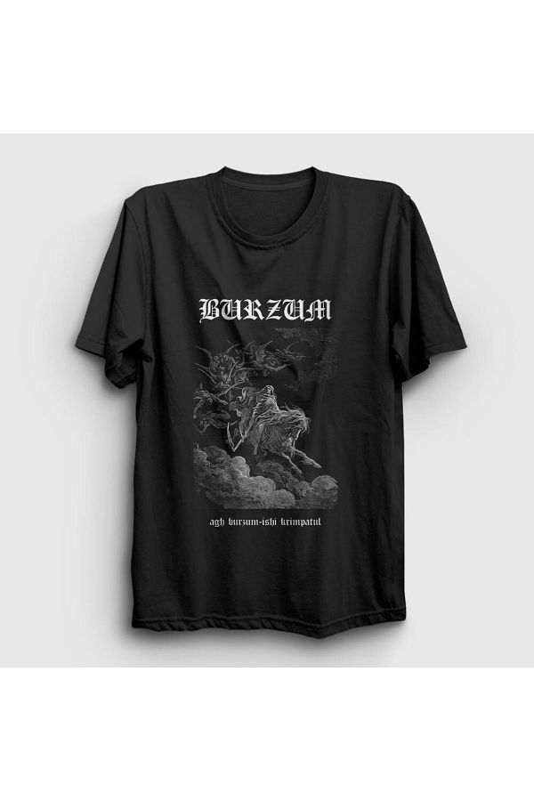 Presmono Unisex Black Horse Burzum T shirt 23781tt Trendyol