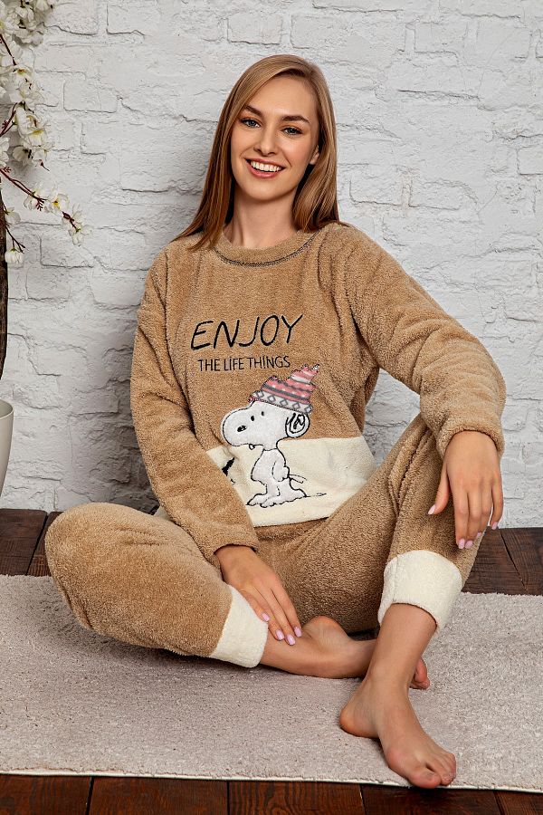 Nisanca Fully Plush Winter Women s Pajama Set Fleece Christmas Pajamas Trendyol